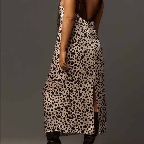 Anthropologie Vintage Y2K Inspired Dalmatian Print Slip Dress Size Medium - Picture 2 of 16